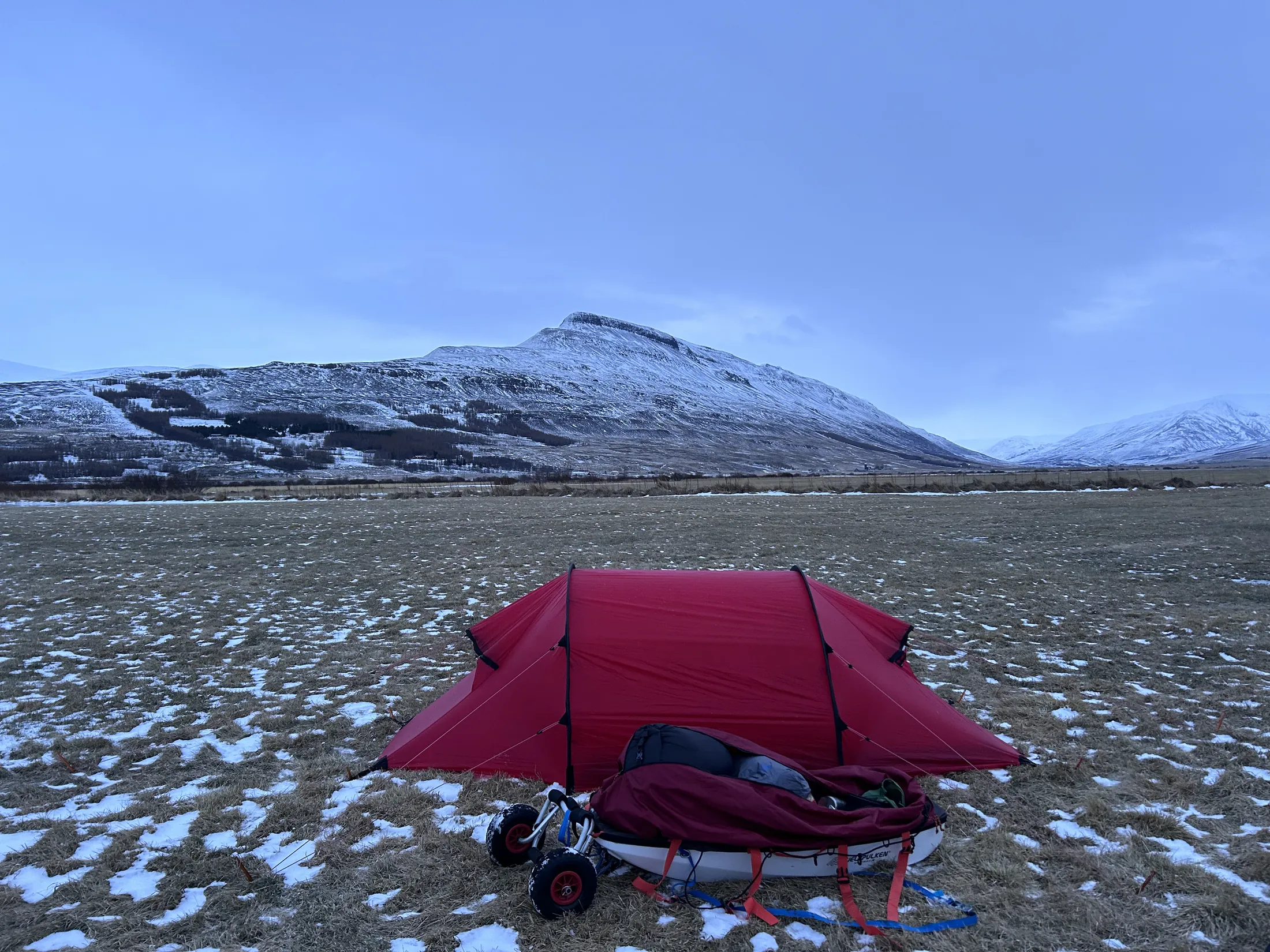 Premier camp de la traversée islandaise