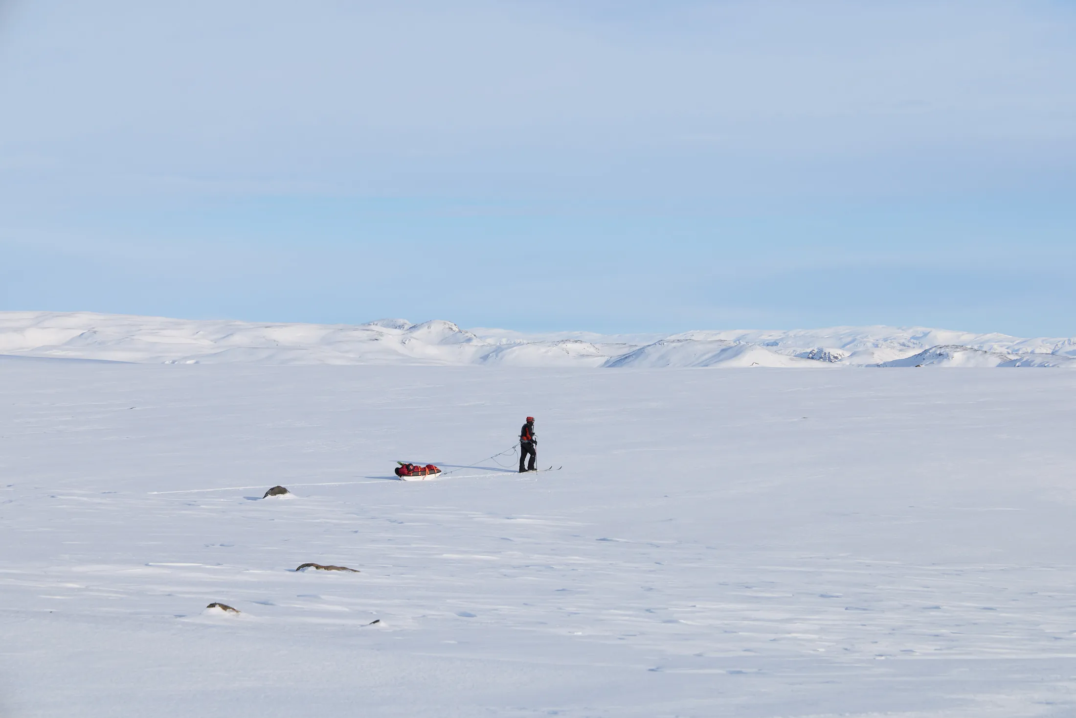 Paysage hivernal des hauts plateaux islandais