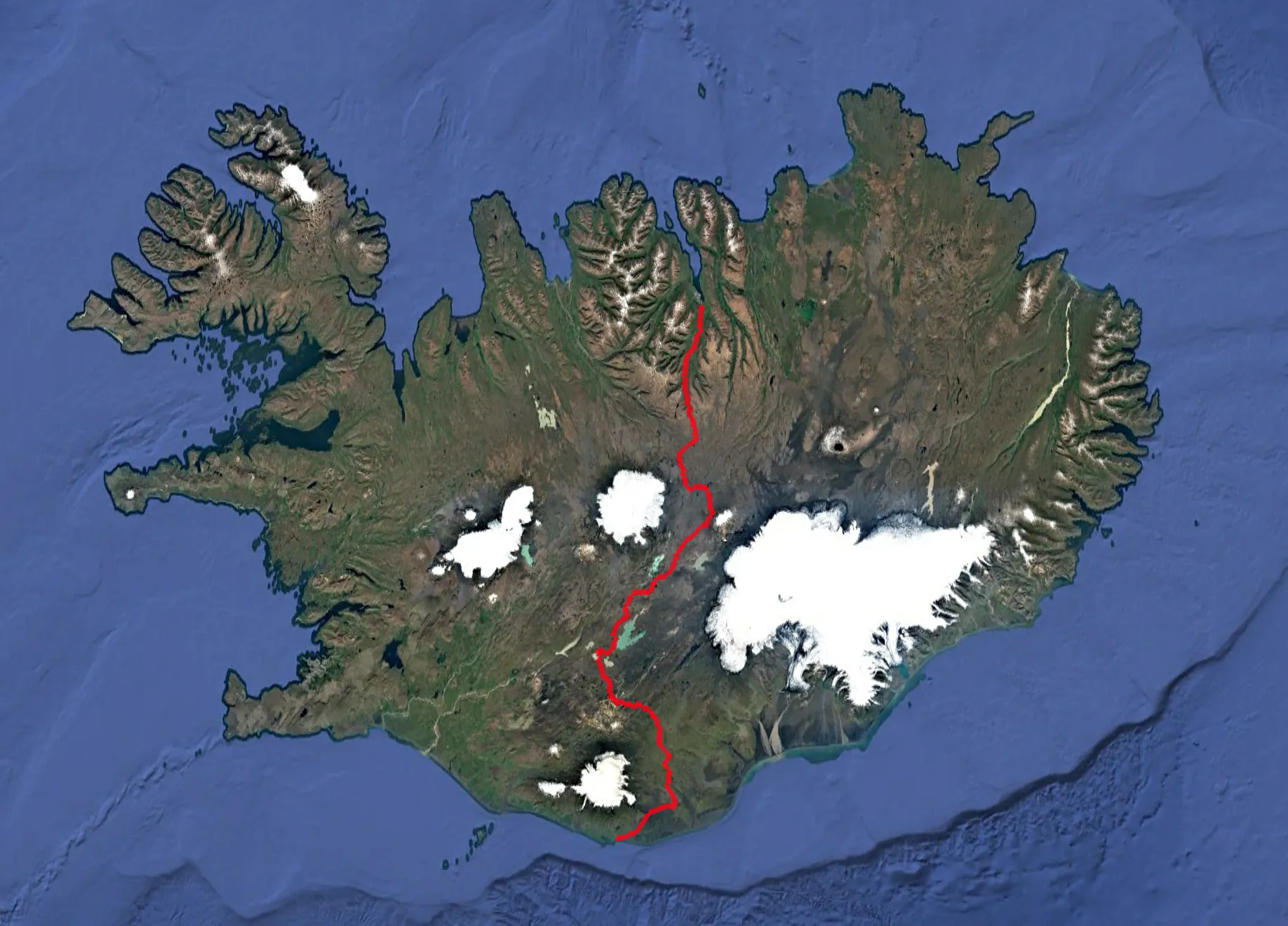 Trace GPX de la traversée hivernale solo de l’Islande