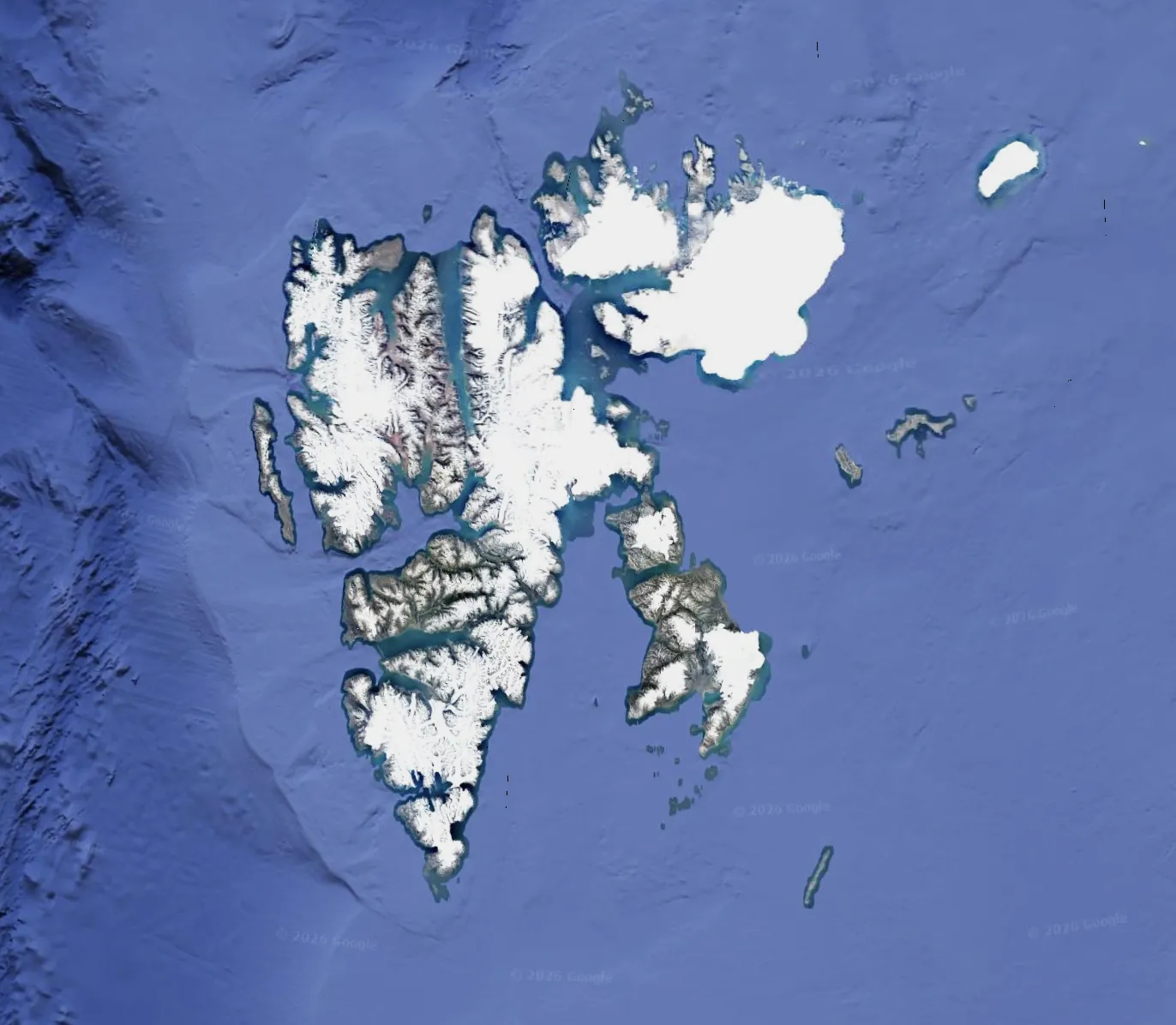 Carte de l’itinéraire Pyramiden au Svalbard